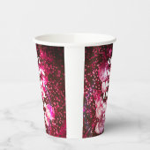 Chique Bold Roze Glitter Retro Disco Ballen Bruilo Papieren Bekers (Links)