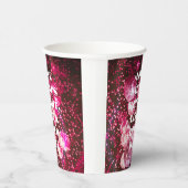 Chique Bold Roze Glitter Retro Disco Ballen Bruilo Papieren Bekers (Rechts)