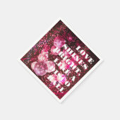 Chique Bold Roze Glitter Retro Disco Ballen Bruilo Servet (Hoek)