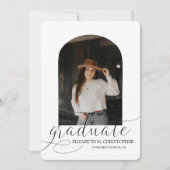 Chique boog 5 fotocollage Graduatie Aankondiging (Voorkant)