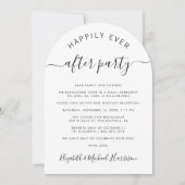 Chique boog foto bruiloft receptie kaart (Voorkant)