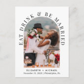 Chique boog foto bruiloft receptie uitnodiging briefkaart (Voorkant)