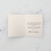 Chique boog foto crème bruiloft bedankkaart (Binnen)