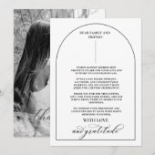 Chique boog modern stijlvol elegant bedankkaart (Voorkant / Achterkant)