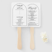 Chique boog modern stijlvol elegant handwaaier (Voorkant en achterkant)