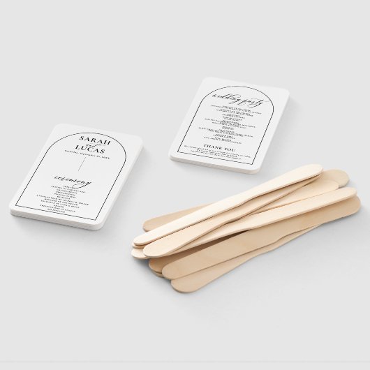 Chique boog modern stijlvol elegant handwaaier (Niet-gemonteerd)