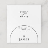 Chique boog modern stijlvol elegant plaatskaartje (Buitenkant ongevouwen)