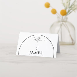 Chique boog modern stijlvol elegant plaatskaartje