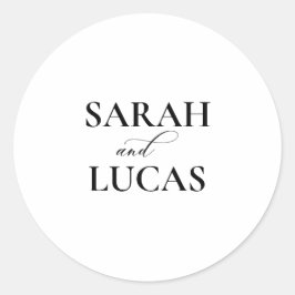 Chique boog Moderne stijlvolle elegante envelopzeg Ronde Sticker