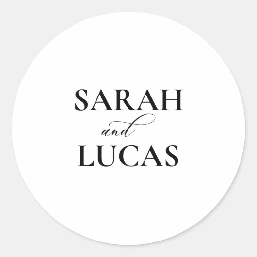 Chique boog Moderne stijlvolle elegante envelopzeg Ronde Sticker (Voorkant)