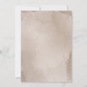 Chique boog neutrale wilde bloemen ivoor bruin huw kaart (Achterkant)