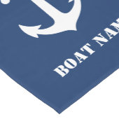 Chique Boot Anchor & Uw Boot Naam Marine Blauw Medium Tafelloper (Hoek)