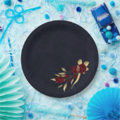 Chique bordeaux en goud marineblauw papieren bordje (Feest)