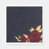 Chique bordeaux en goud marineblauw servet (Voorkant)