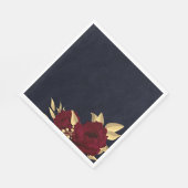 Chique bordeaux en goud marineblauw servet (Hoek)