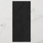 Chique bordeaux en gouden zwarte bruiloft menu (Achterkant)