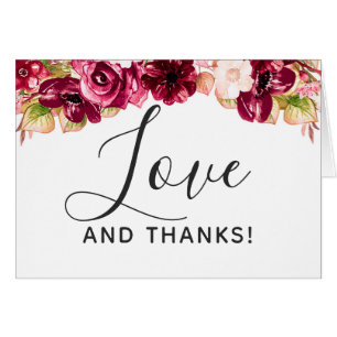 Chique bordeaux groen & blush roze dank u foto