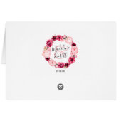 Chique bordeaux groen & blush roze dank u foto (Achterkant Horizontaal)