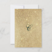 Chique bos groen goud glitter bloemig Afstuderen Kaart (Achterkant)
