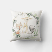 Chique bosdieren groen Baby kwekerij Kussen (Achterkant)