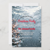 Chique bosrijke witte kerstboom feest kaart (Voorkant)