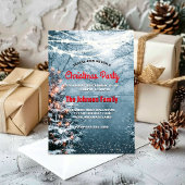 Chique bosrijke witte kerstboom feest kaart