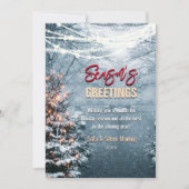 Chique bosrijke witte kerstboom feestdagenkaart (Voorkant)