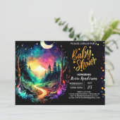 Chique Bossen betoverd Baby shower Kaart (Staand voorkant)