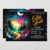 Chique Bossen betoverd Baby shower Kaart (Voorkant / Achterkant)