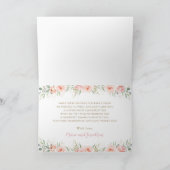 Chique bossen Dieren Zachte Blush Roze Bloem Bedankkaart (Binnen)