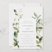 Chique botanische blad bladeren Waterverf Verlovin Kaart (Voorkant)