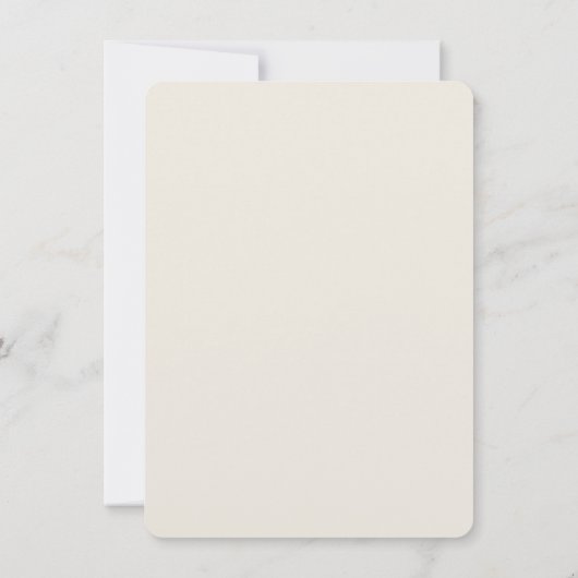 Chique Botanische Cream Info Bruiloft Kaart (Achterkant)