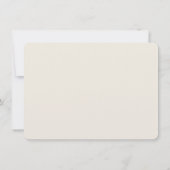 Chique Botanische Crème RSVP Bruiloft Kaart (Achterkant)