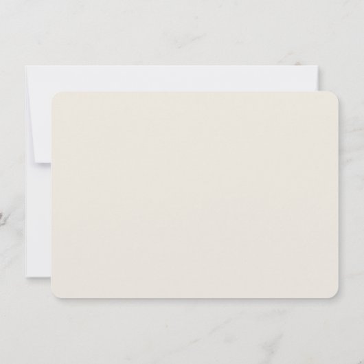 Chique Botanische Crème RSVP Bruiloft Kaart (Achterkant)