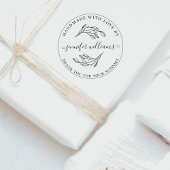 Chique botanische grillige script handgemaakt met rubberstempel