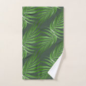 Chique Botanische Groene Palm Bladeren op Forest G Bad Handdoek (Handdoek)