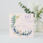 Chique botanische krans mijlpaal verjaardag kaart (Staand voorkant)