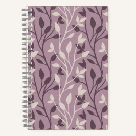 Chique botanische mauve blad elegante notitieboek