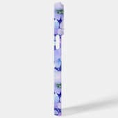 Chique botanische paarse blauwe waterverf bloem na Case-Mate iPhone case (Achterkant / Rechts)