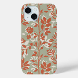 Chique Botanische Salie Koraal Poëtische Bloemrijk iPhone 15 Case