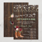 Chique Bourgogne Bloemstuk Cowboylaarzen Voor Ik D Kaart (Voorkant / Achterkant)