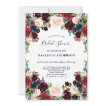 Chique Bourgogne, Navy en Pink Floral Vrijgezellen