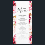Chique Bourgondië & Blush Roze Bloemen Bruiloft Me Menu<br><div class="desc">Chique Bourgogne Groen & Blush Roze Waterverf Bloemenbruiloft Zomer of Lente Bloemen met Waterverf groen,  Modern en Script lettertypen,  en elegant bloemenontwerp. Trendy en chique bruiloft of een evenement Diner menu! ~ Controleer mijn winkel om de volledige bruidssuite voor dit ontwerp te zien!</div>