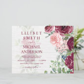 Chique Bourgondië Blush Roze Bloemrijke Groene Huw (Staand voorkant)