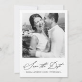 Chique Bourgondië Foto Bewaar de Datum Save The Date (Voorkant)