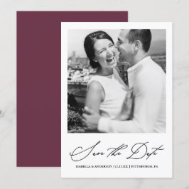 Chique Bourgondië Foto Bewaar de Datum Save The Date