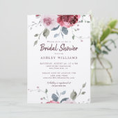 Chique Bourgondië Roze Rose Vrijgezellenfeest Kaart (Staand voorkant)