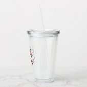 Chique Bourgondië Script Zestig Sassy 60ste Verjaa Acryl Drinkbeker (Links)