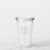 Chique Bourgondië Script Zestig Sassy 60ste Verjaa Acryl Drinkbeker (Achterkant)