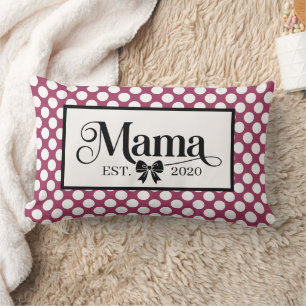 Chique Bourgondië Stippen Custom Mama Kussen